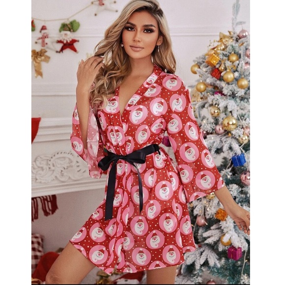 #34 Christmas Print Robe ππ - Picture 5 of 6